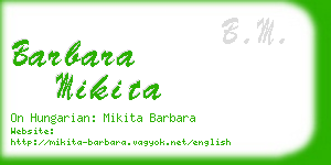 barbara mikita business card